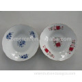 porcelain decorative plates with decors and golden lines